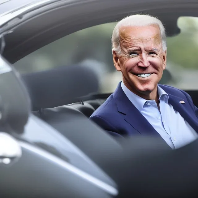  Joe Biden driving a Prius