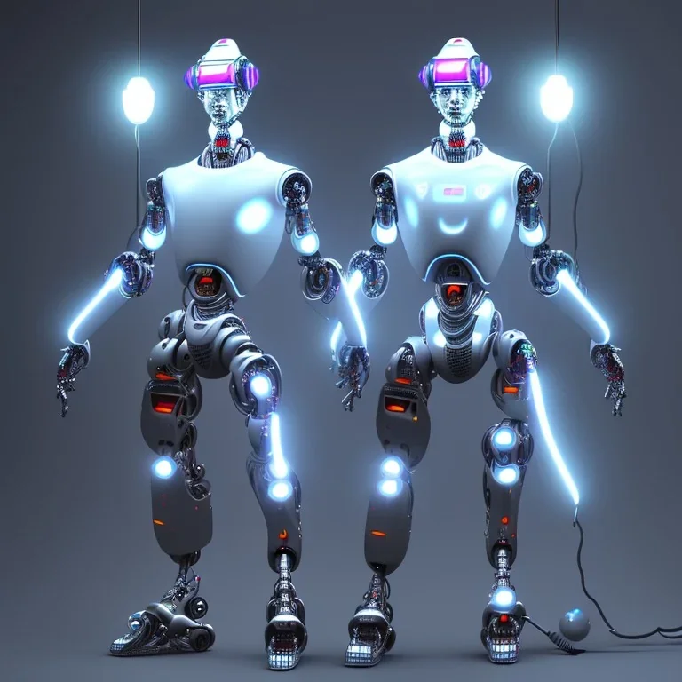 Sexy male robot korean lights