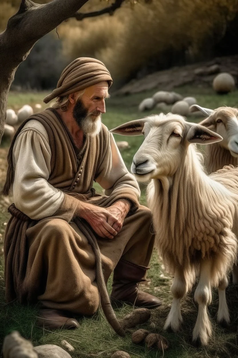 راعي ومعهو كلب وعنز