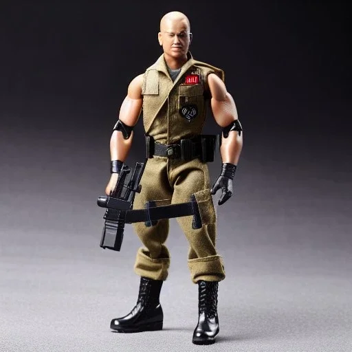 G.i. Joe toy camouflage khaki doll Donald Tface with boots full body in package high resolution 2019, in a box with gun