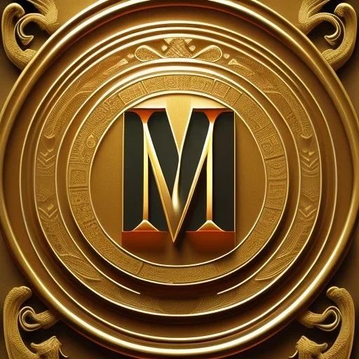 letter m , roman art insignia