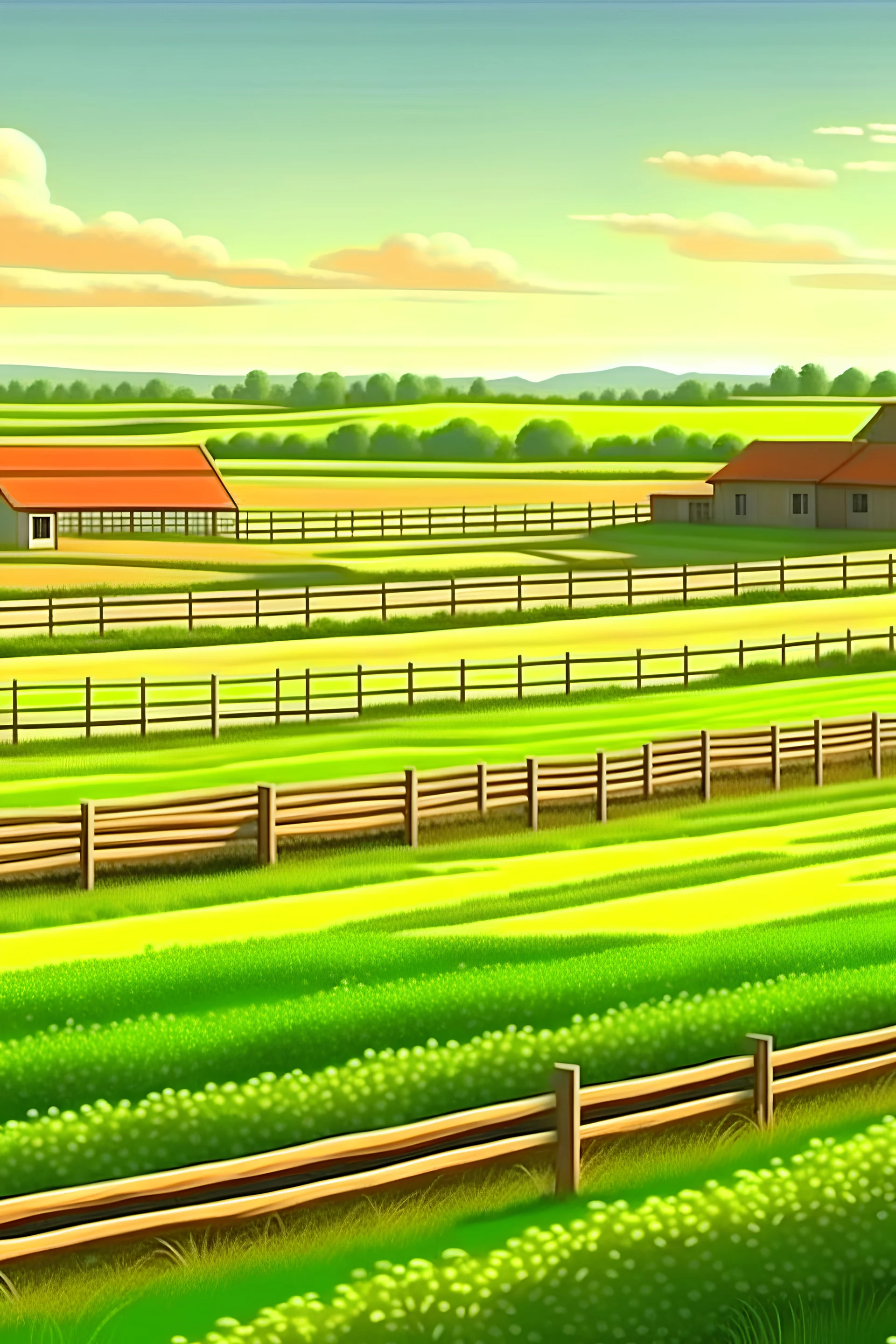 farmland background photorealistic