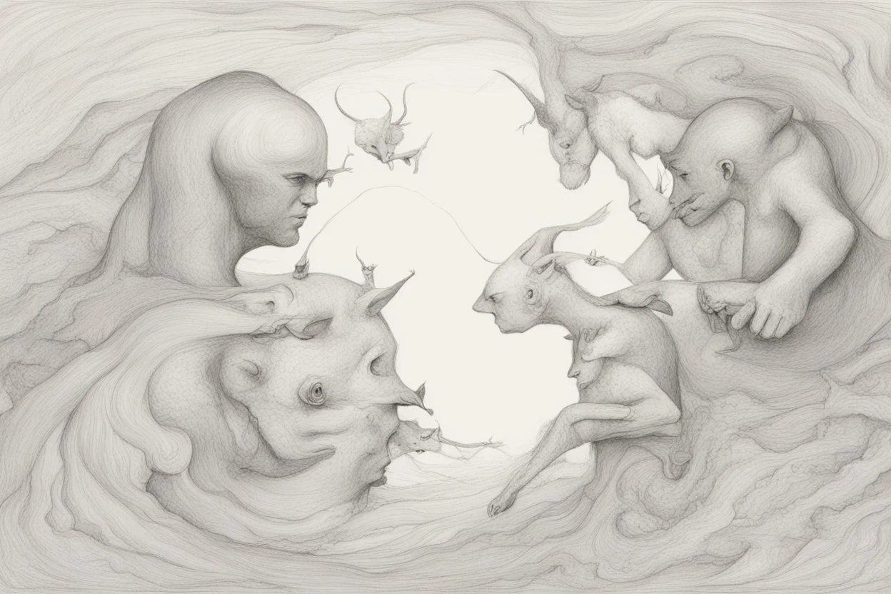 Drawing about: "The Meeting of Worlds"