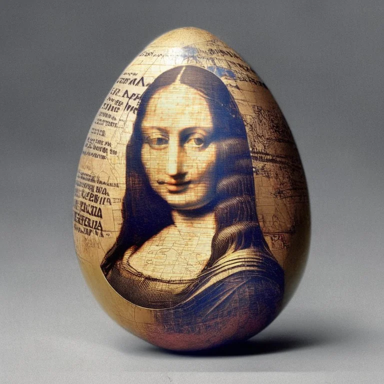 the Mona Lisa on an Easter egg by "da Vinci"