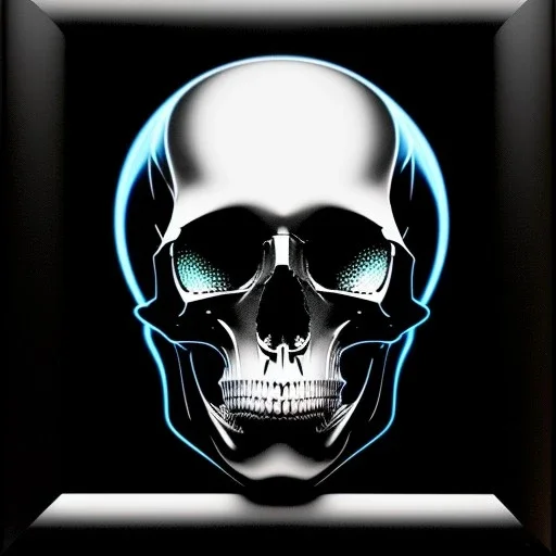 cyberpunk style ink ball skull picture in detailed frame, big black eyes, unreal engine 5, 8k resolution, photorealistic, ultra detailed, frame extreme sharp, accurate