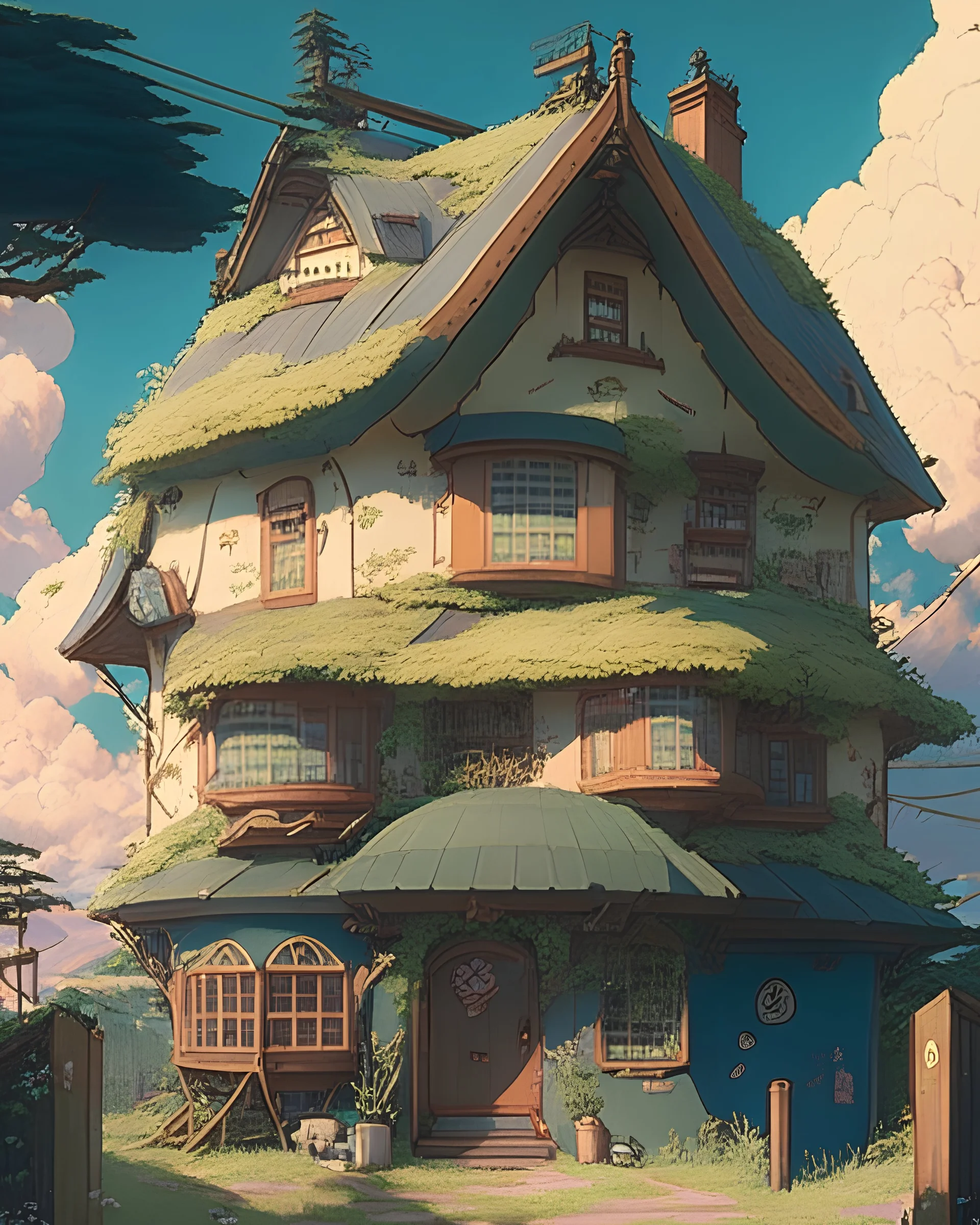 studio ghibli, a house