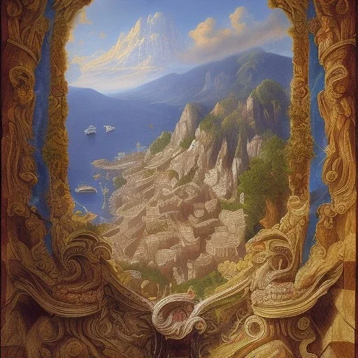  POSITANO style SCHOOL OF NAPLES SECOND HALF OF THE XIX CENTURY, VESUVIO, ERUPTION ernst haeckel art