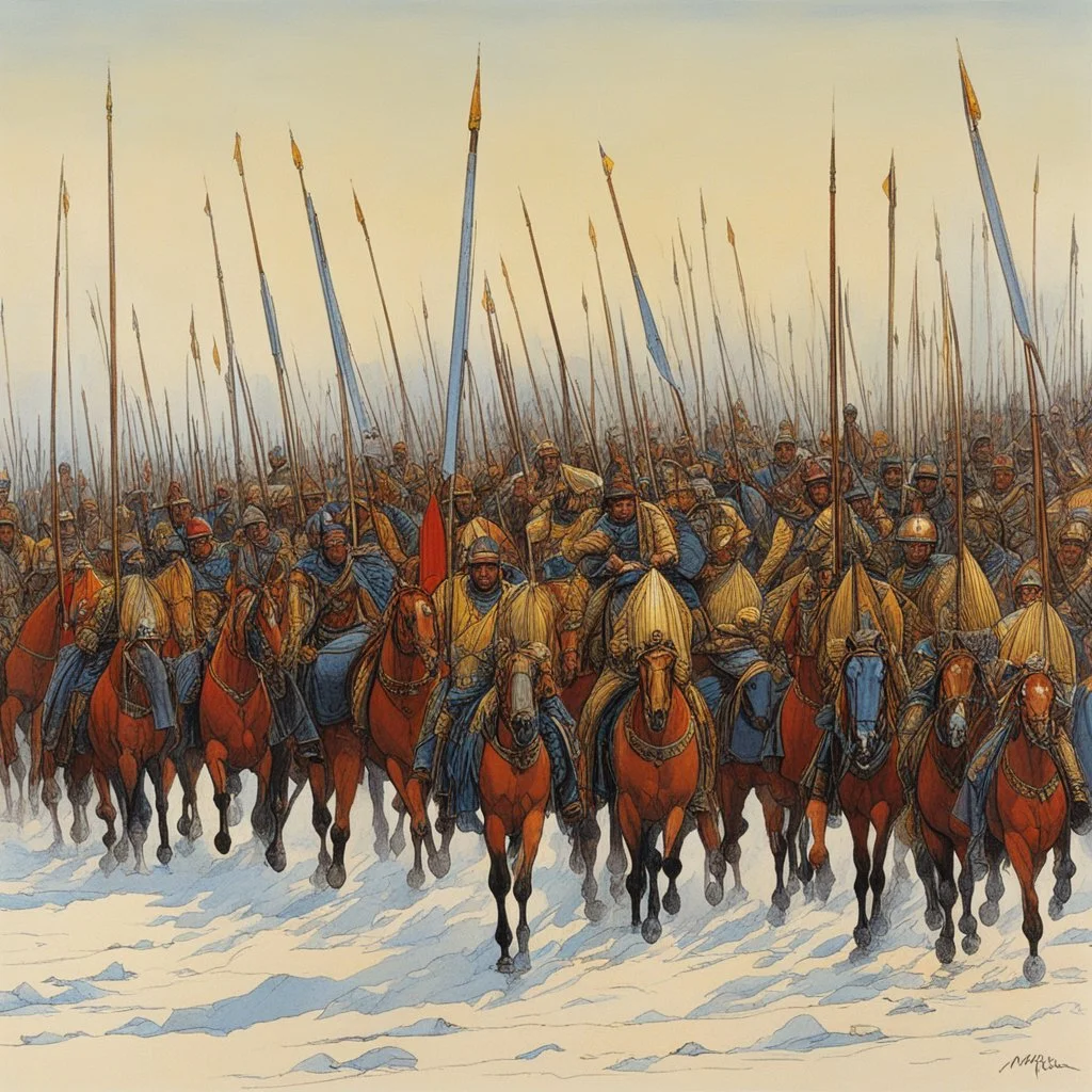 Macedonian phalanx by Moebius