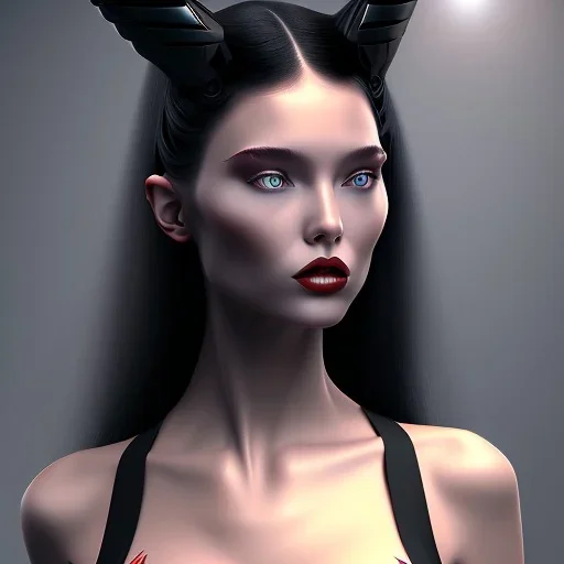 black long hair vulcan lady bra on Mars