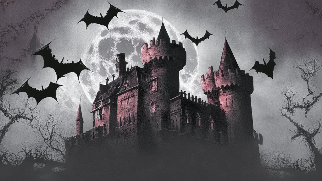 dark Vampire castle, comic style