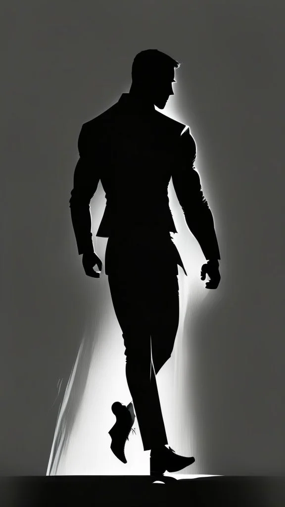 A determined individual with a sharp silhouette, showcasing discipline and focus in their posture and demeanor