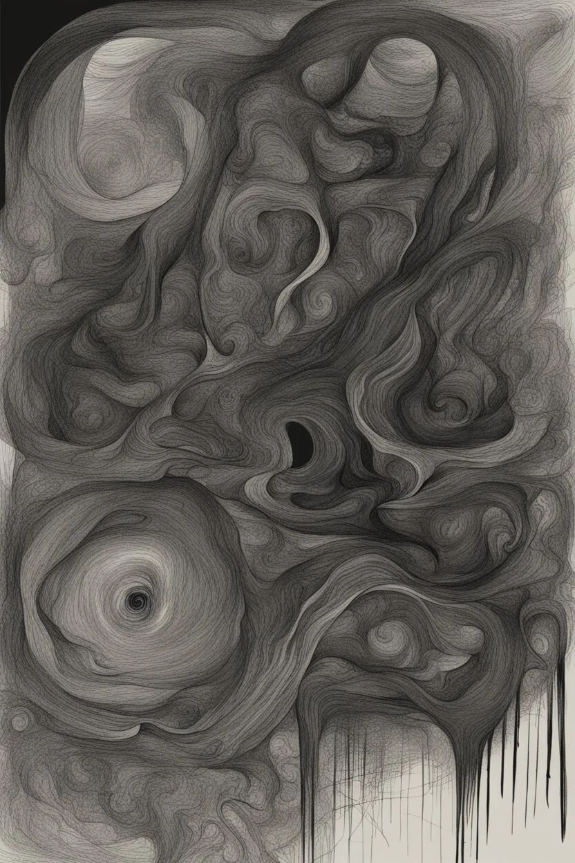 Abstract drawing about darkness