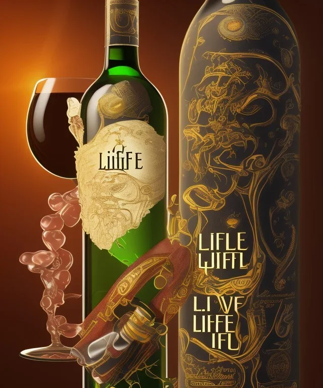  wine bottle, label "Life is Good"