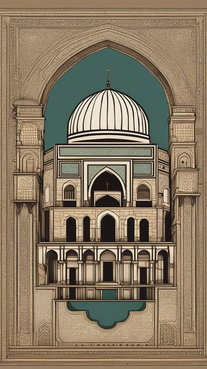 A creative and visually descriptive image of Al-Aqsa Mosque, showcasing the beautiful architecture and rich history of this sacred site.