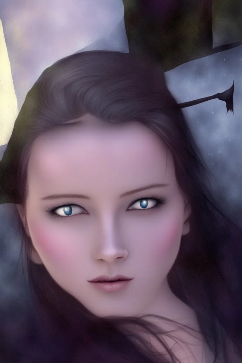 fantasy beautiful goth cartoon