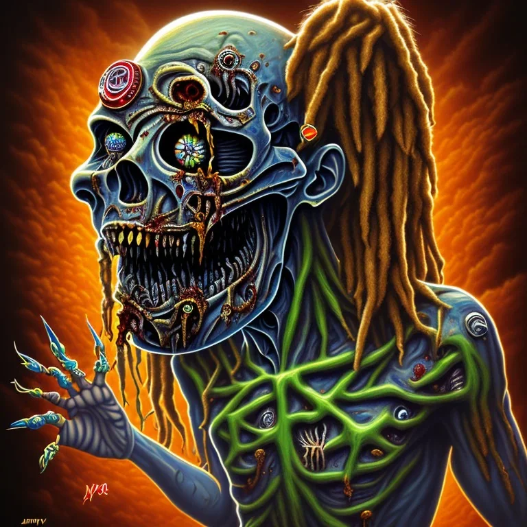 Zombie rastafary iron maiden