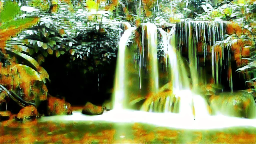 jungle.water fall.