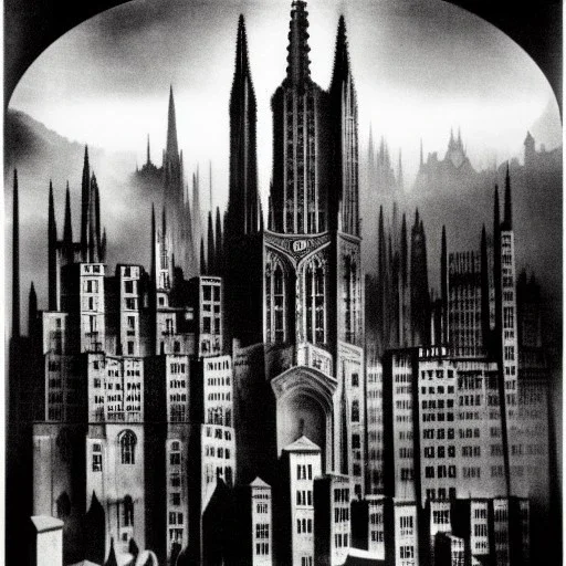 Gothic city by fritz Lang,otto hung