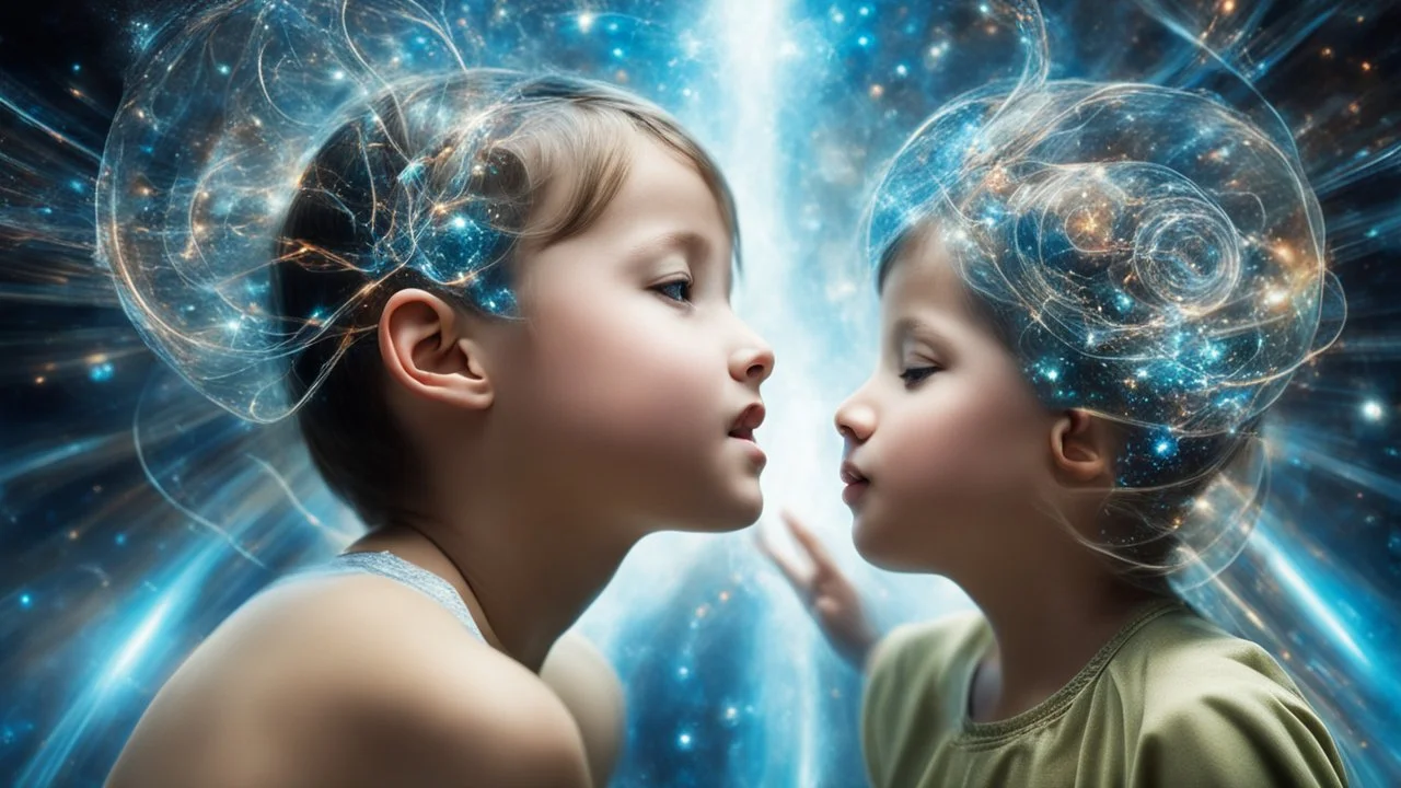 telepathy, young child, chrysalids, delight, empathy, harmony, ecstasy, award-winning photograph, beautiful composition, science-fiction, beautiful