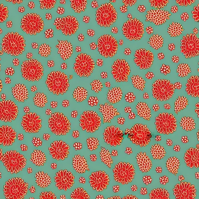 Seamless traditional, polish Kashubian floral folk fabric pattern, 2 d illustration