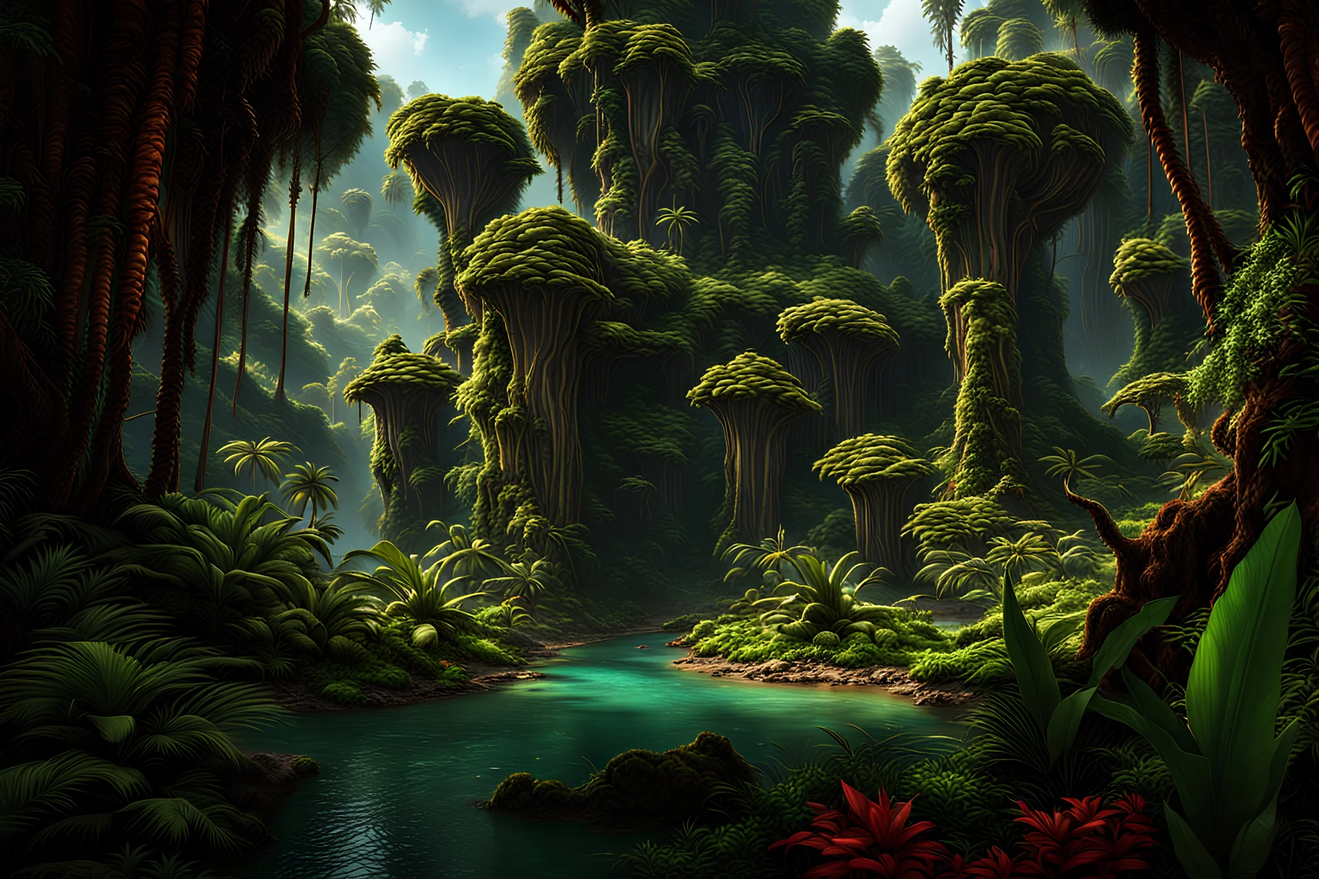 фантастические джунгли неизвестной планеты 4к фото реалистичность