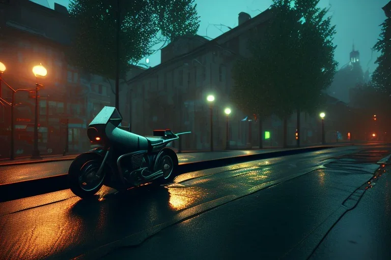 bikerhangout,night lighting,rainy, realistic, unity engine, cinematic lighting, scriptable render pipeline.