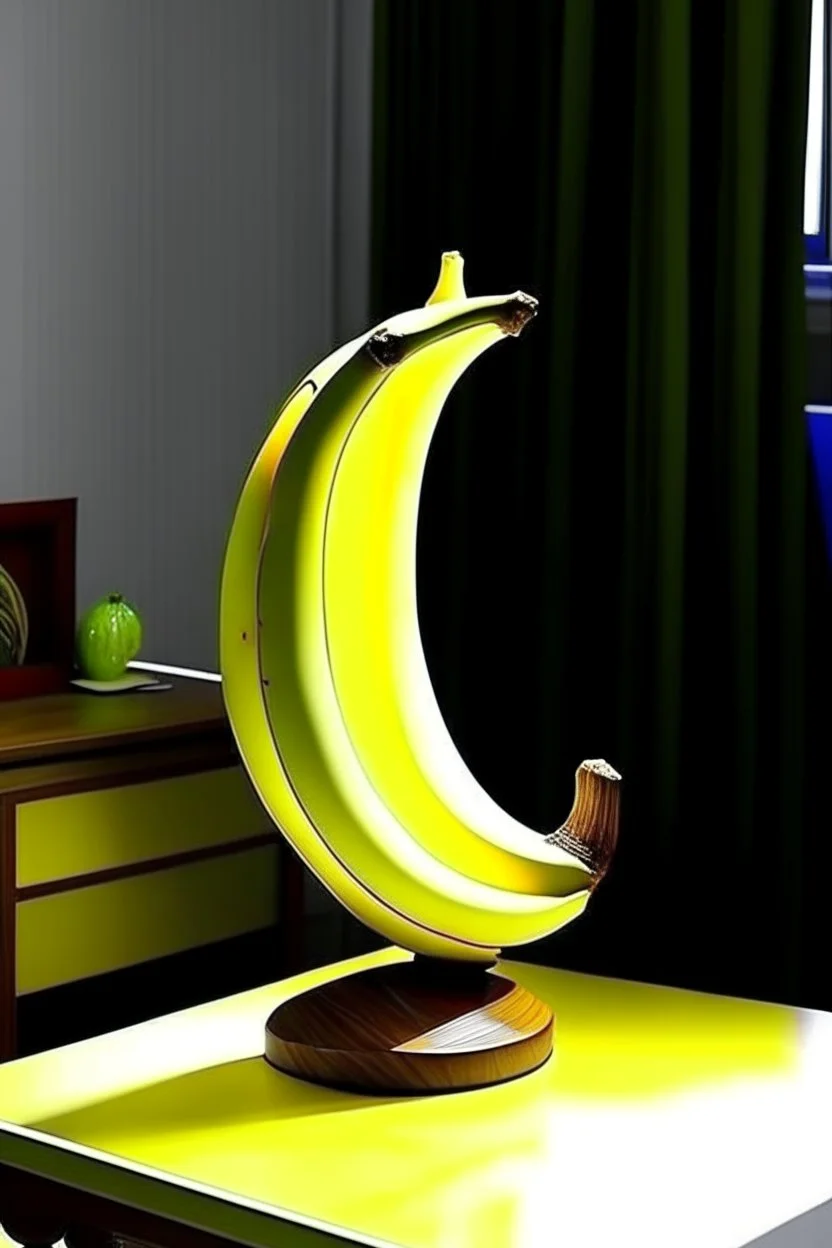 gaming table lamp inspired by banana, modern design,