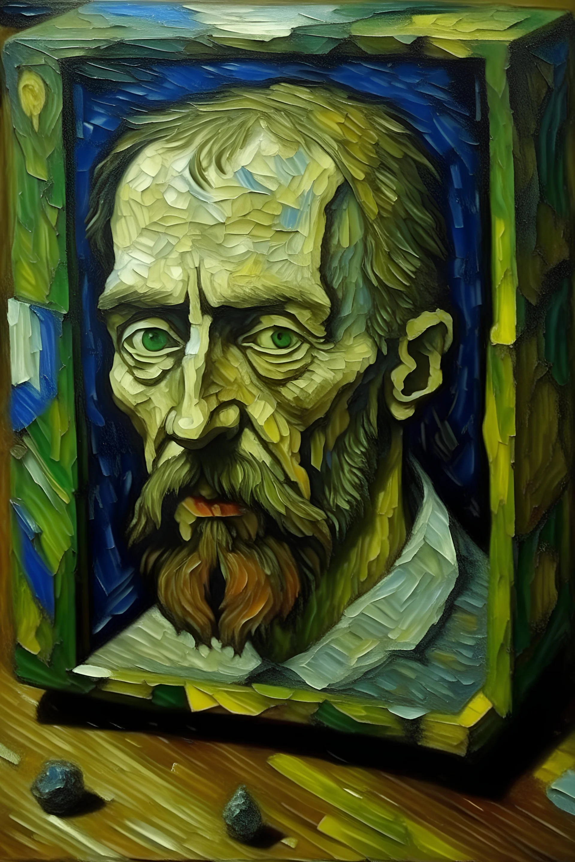 Portait of a cube by van Gogh