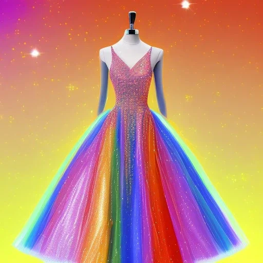 Glittery rainbow dress