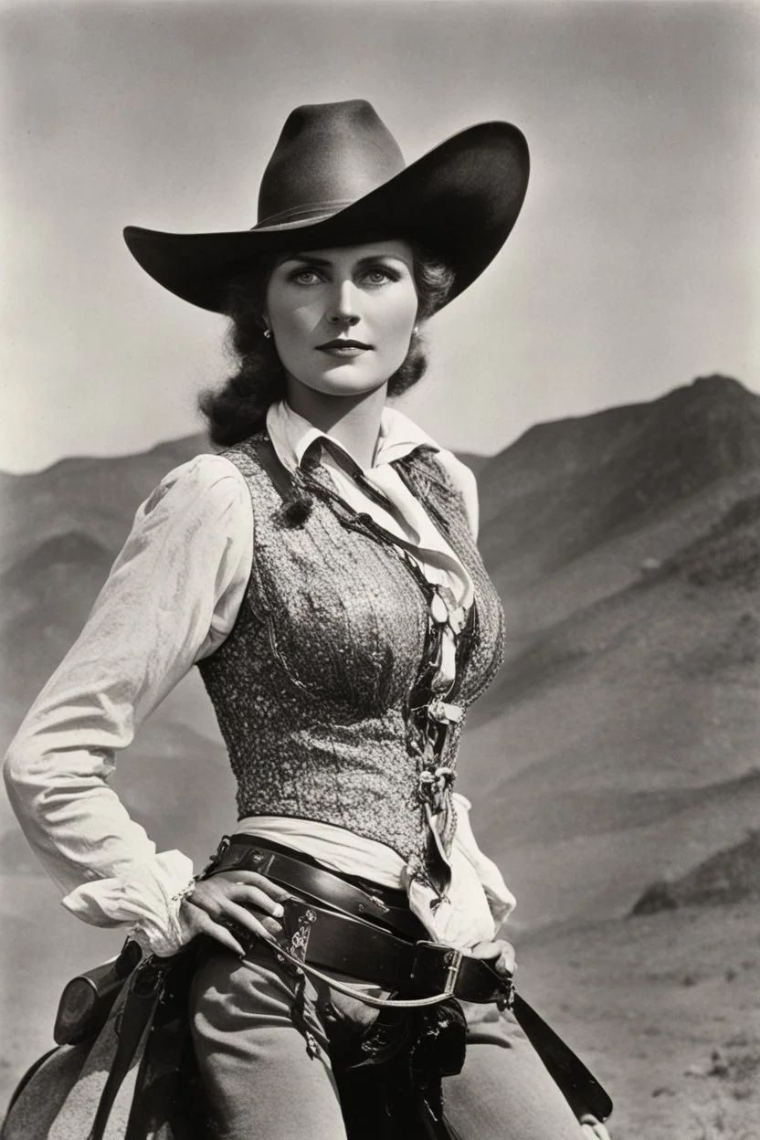 One of the toughest, albeit lesser-known cowgirls of the Wild West was Goldie Griffith. Goldie joined a small group of showgirls working with Buffalo Bill. Hired without knowing how to ride a horse, Goldie soon learned to bust broncos for the show. Fuelled by her newfound skills, she also began working as an actress and stunt rider in Western movies. On one particular Wild West Show, an astonishing crowd of 8,000 witnessed her tie the knot with Hiram Joseph Sterling. The couple had one child,