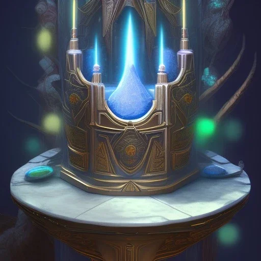 small crystral altar concept art for games