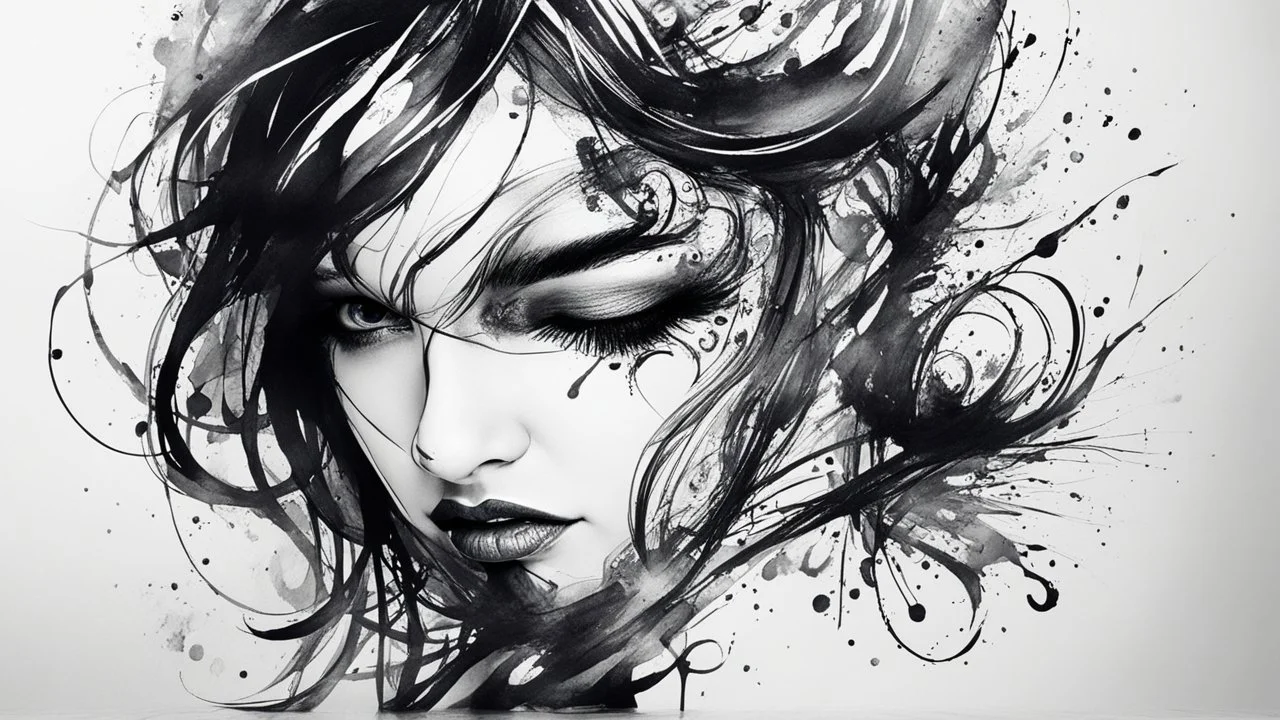 ink design, woman,