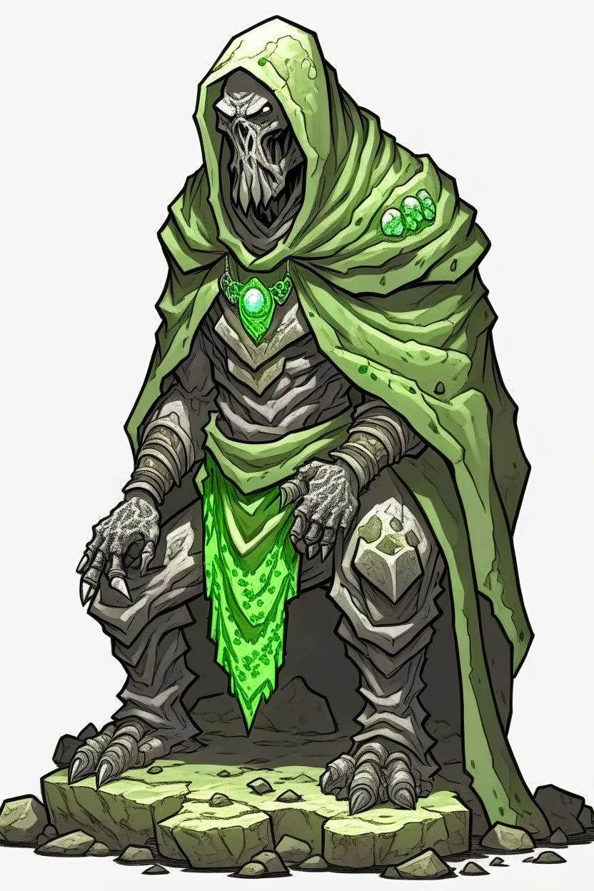 stone golem malphite humanoid earthelemental rogue robe hood