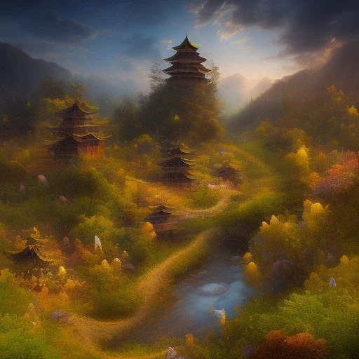 01 - nature, chinese landscape, darkness, mother Earth, heaven