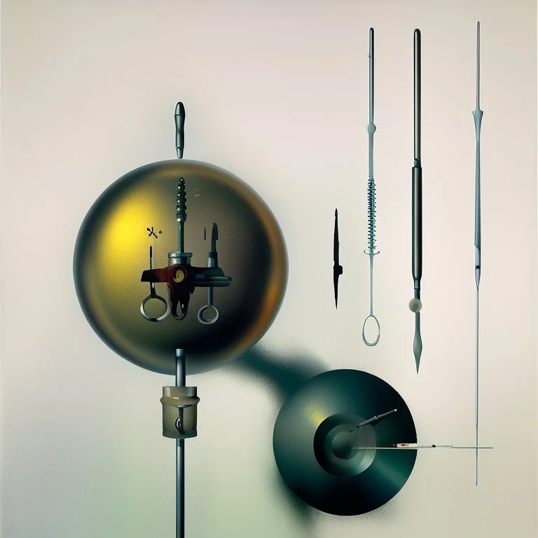 Soap Bubble,complex surgical instruments mixed with musicial instruments,minimalism,Painting By Adrian Ghenie, Rene Magritte, Basquiat ,Salvador Dali, Lucian Freud, Jan Van Eyck