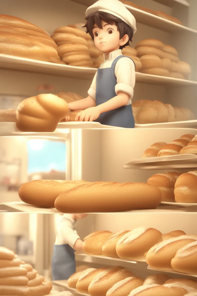 Premium Photo | Anime girl with a bread in a box generative ai