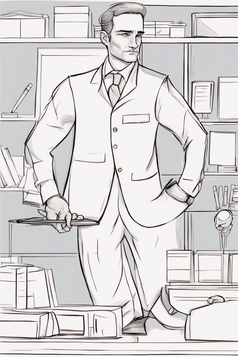 draw a helpful man that always is ready to help