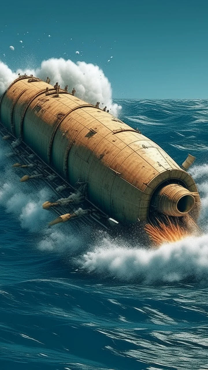 A huge cigar spaceship 13Atlas crash on earth , in the ocean