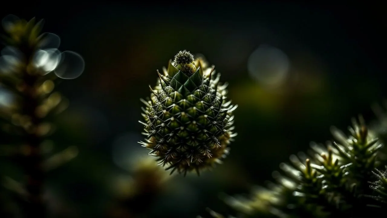 In the winning macro photograph by John Eyre, a branch adorned with a solitary pine cone stands as a testament to the allure of nature in coniferous forests. The lush evergreen branches of spruce and pine trees, intertwined with the essence of a maritime pine, create a stunning green flora forest. This beautiful landscape showcases the majesty of pine trees and the elegance of fir trees, nestled within an enchanting evergreen forest.