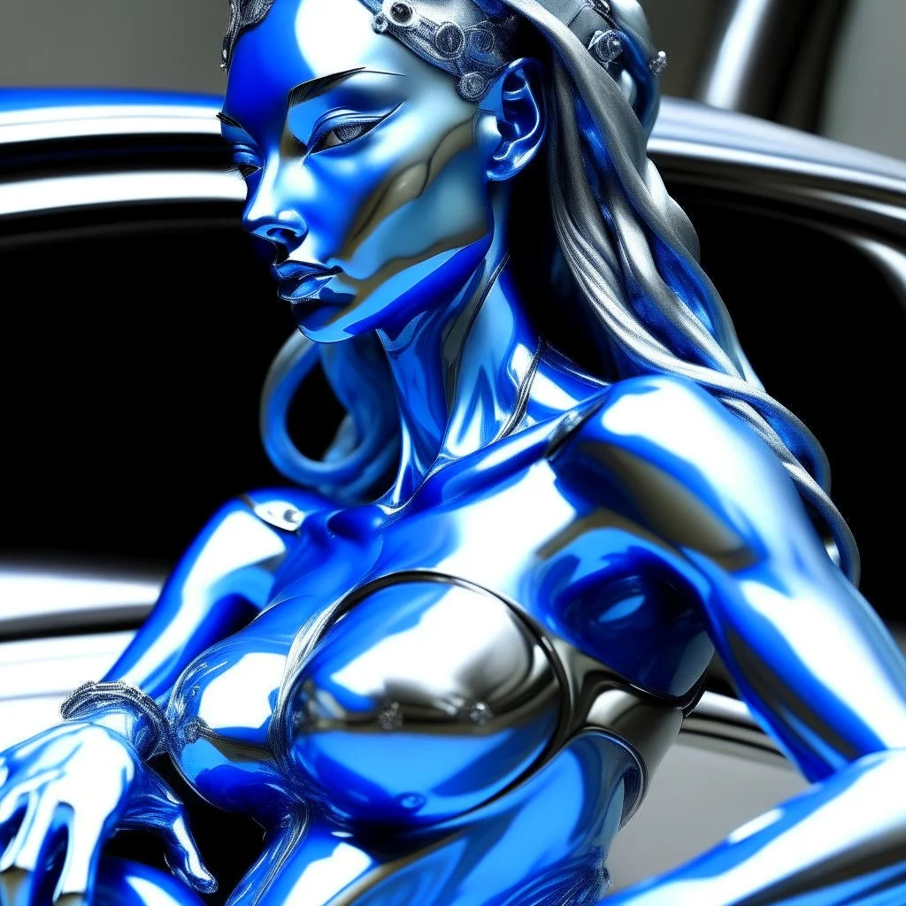 chrome and blue goddess