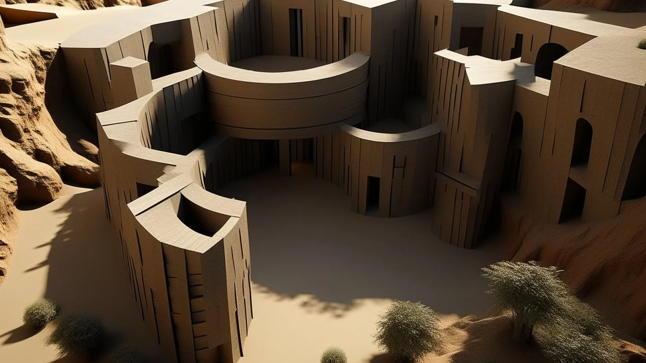 Morphology Form: Circle Operation: Corrugated Program: Pilgrimage Site Scale: Extra Small Modifiers Random: Kinetic Context: Desertic Architect: Rafael Moneo Architectural Style: Expressionist Material/Texture: Asphalt Visualization Visualization Style: 3D Animation Represen