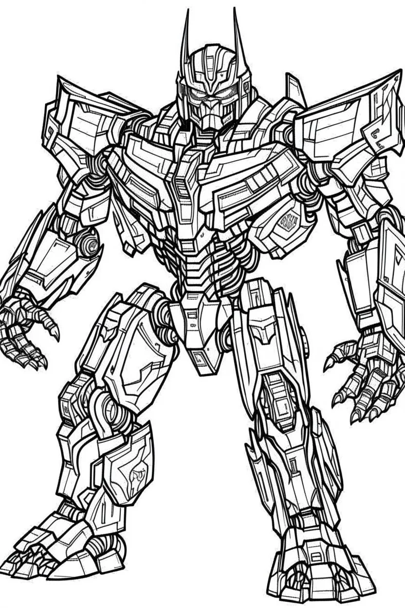 out line art of super transformers robots colouring pages with white background ,skech style ,full body.only use outline,mandala style,clean line art,white background,no shadow and clear and well outlined