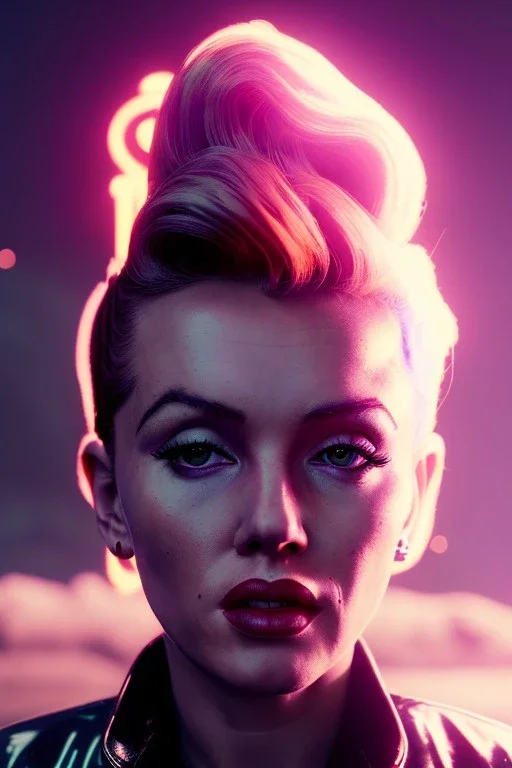 Ultra Realistic retro sci-fi scene, portrait, blonde woman, sweet young Marilyn Monroe face, perfect iris, tight latex coat, Strange planet background, Retro sci-fi style helmet, fog, rain, soft color, highly detailed, unreal engine 5, ray tracing, RTX, lumen lighting, ultra detail, volumetric lighting, 3d, finely drawn, high definition, high resolution.