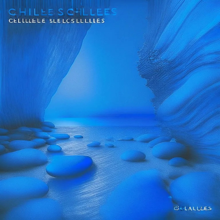 an album cover for ambient chillout music blue shades