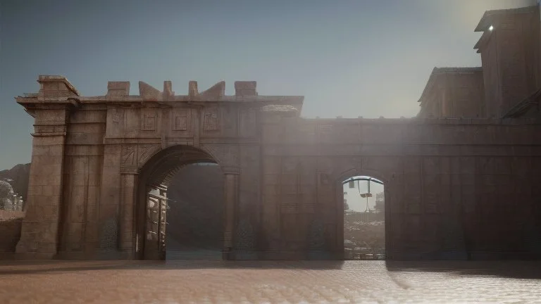 Large square Phoenician gate