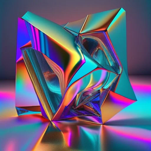 Holográfico Geométrico Forma3d Abstracto Moderno Vistoso Mínimo Futurista Metálico Brillante background Dinámica Figura Hacer