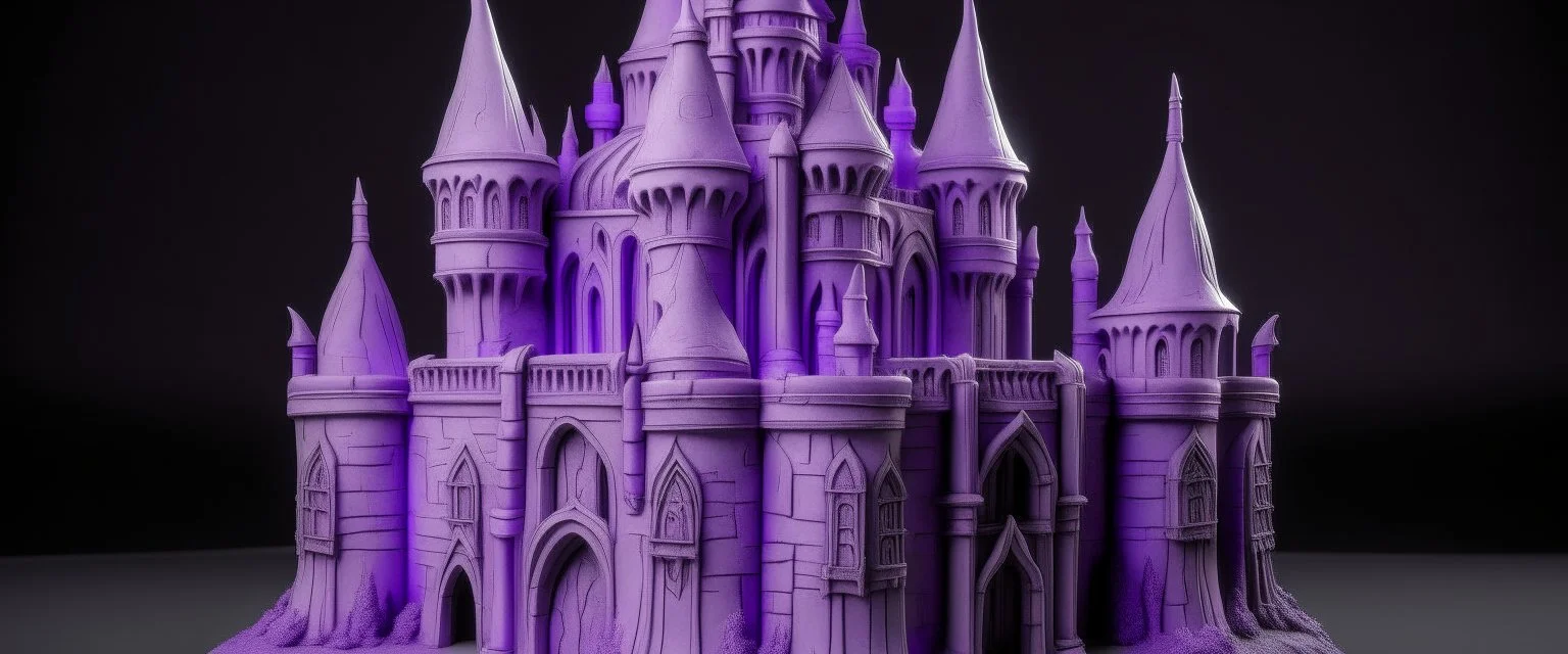 A light purple vampire castle in the underworld designed in ancient Greek pottery