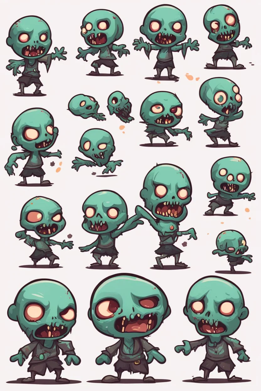 cute undead soul sprite sheet for animation (idle, run, jump movement)