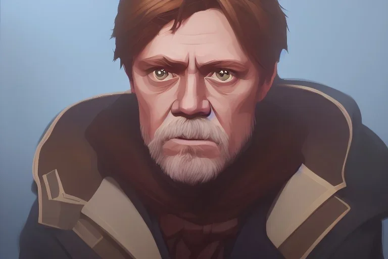 Portrait of Mark Hamill by Jake Bartok