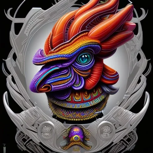 alien rooster deep colors kente